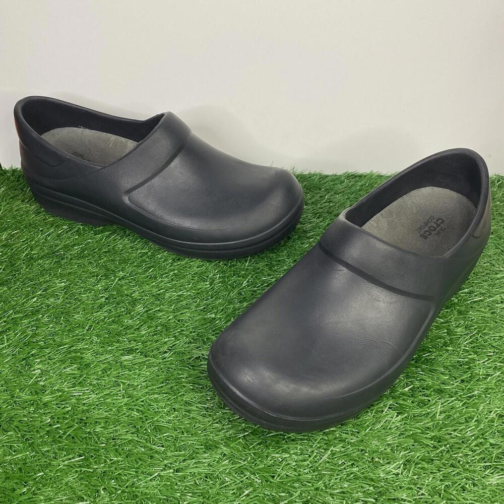 Crocs Shoes Garden Neria Pro II Dual Comfort Slip Resistant Work  Clog Black 9